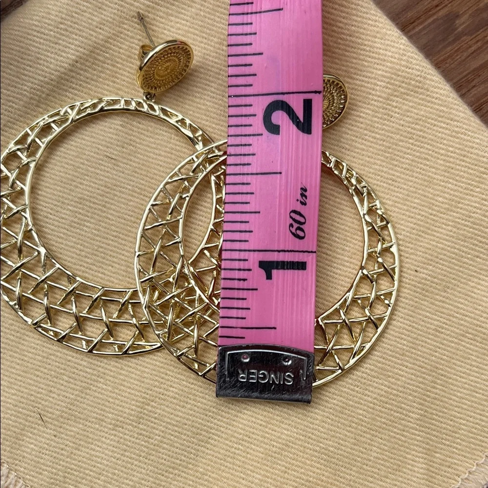 Authentic Gorjana Gold Hoop Bohemian Style Earrings! - Picture 8 of 11